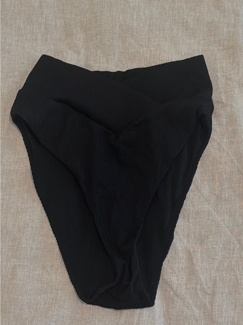 Aerie Ribbed High Waisted Crossover Swim Bottoms